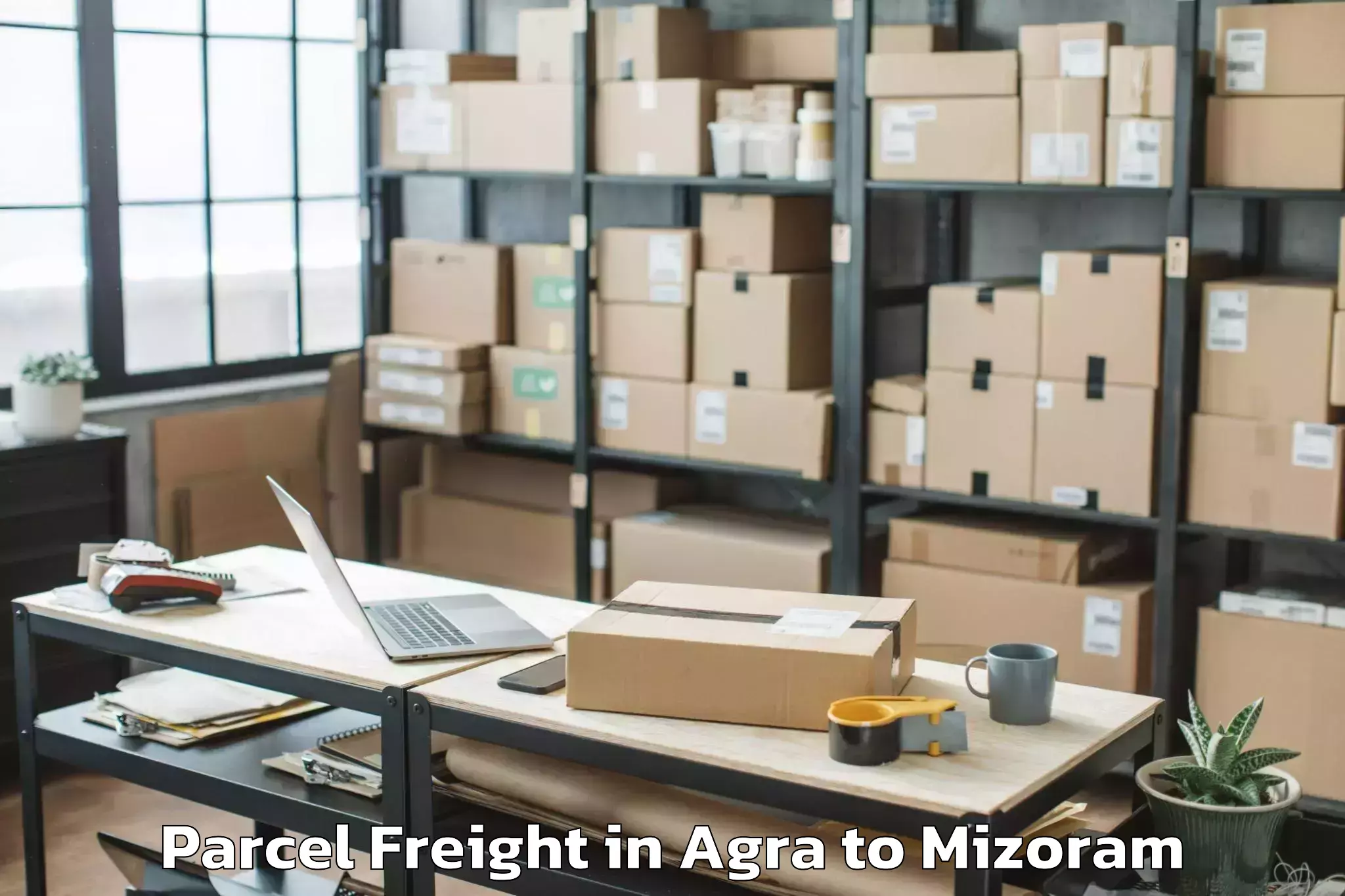 Easy Agra to Mamit Parcel Freight Booking